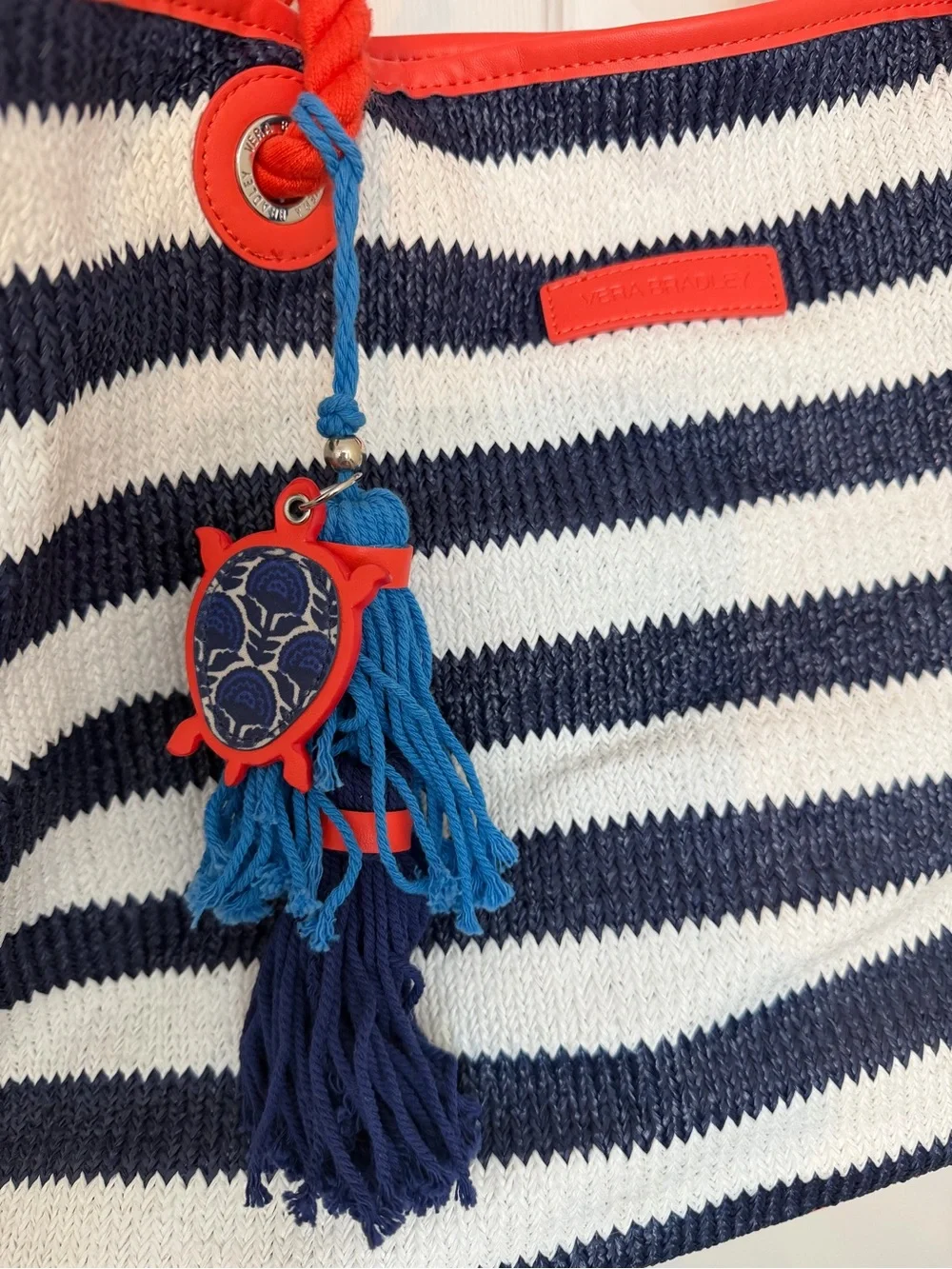 Vera Bradley striped tote/beach bag